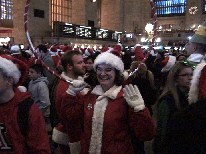 Santa BeckyParty at Grand Central Station